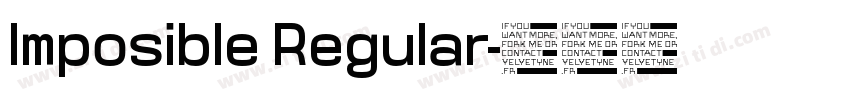 Imposible Regular字体转换